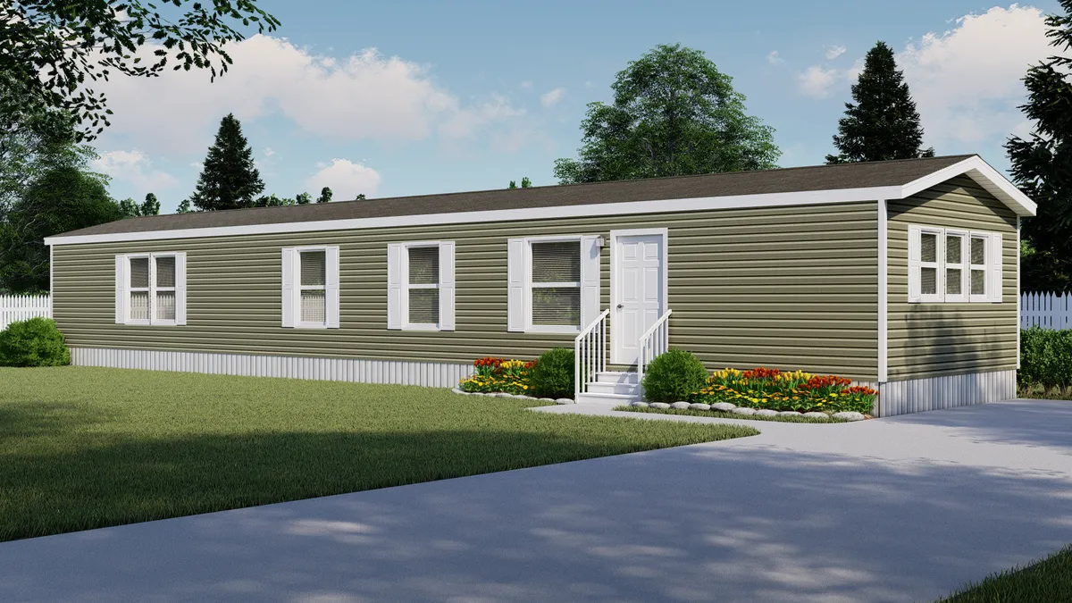 A rendering of a mobile home.