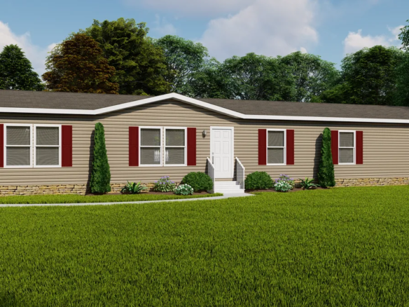 Keywords: 3D rendering, mobile home.

Modified Description: A stunning 3D rendering of a mobile home.