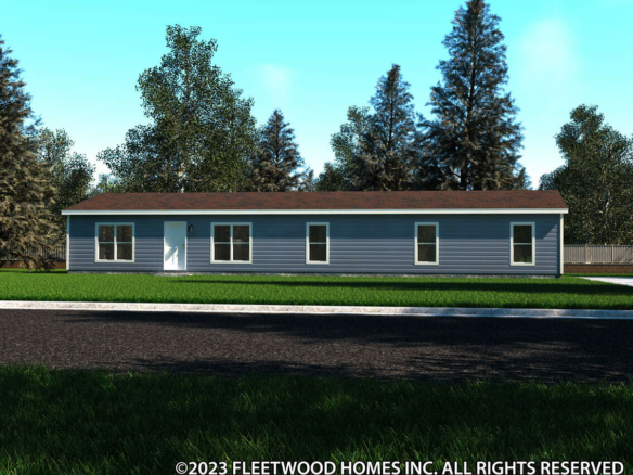 A rendering of a two story home.