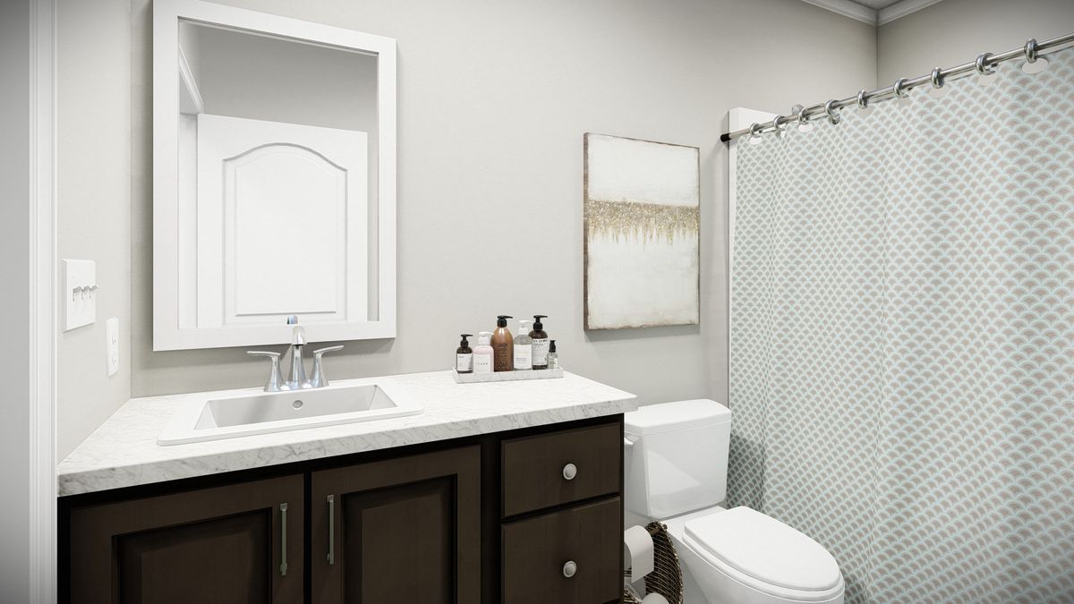 A 3d rendering of a bathroom with a toilet and sink.
