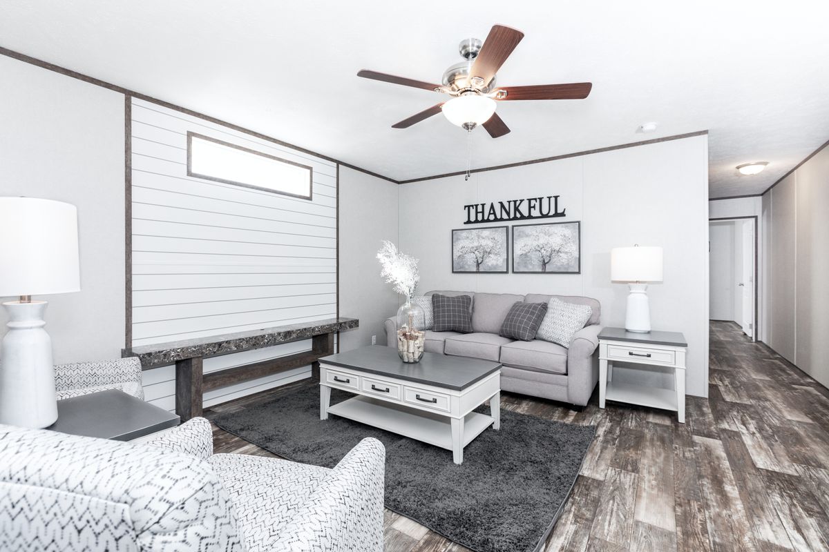 living room, mobile home