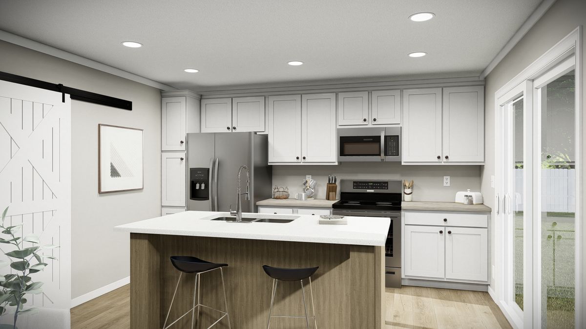 3edf9361-12c8-458f-9bc4-72e5e5677d76 A rendering of a kitchen with white cabinets and counter tops.