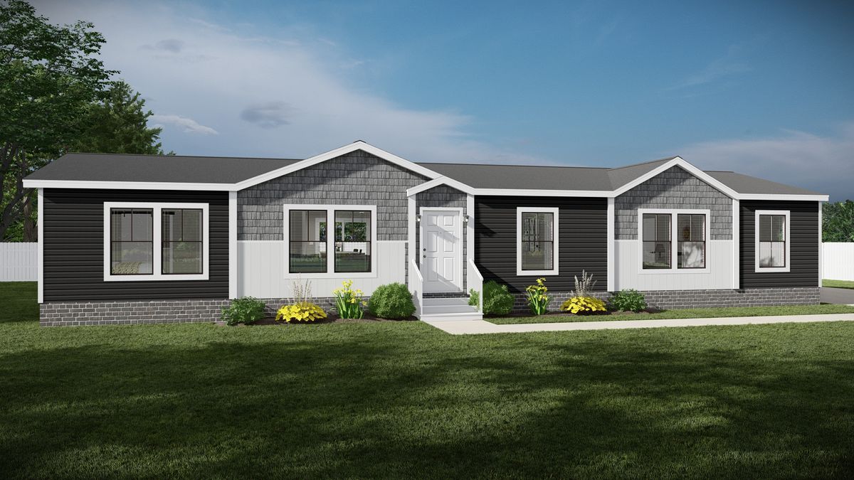 5549709a-386c-4bae-8a05-a3820f520aa8 A rendering of a mobile home with two bedrooms and two bathrooms.