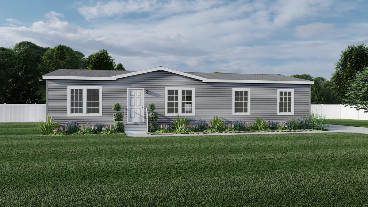 566a1c4a-12e5-422f-bdbb-50f123c972c5 A rendering of a mobile home in a grassy area.
