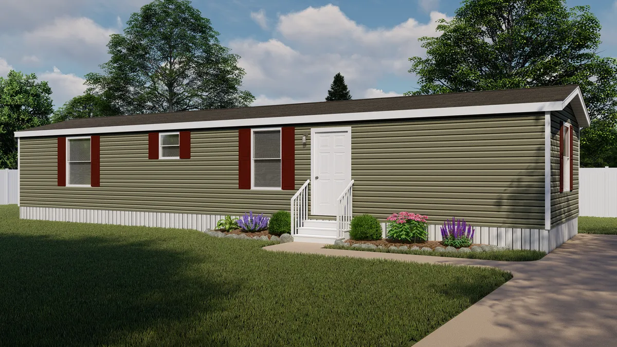 A rendering of a mobile home.