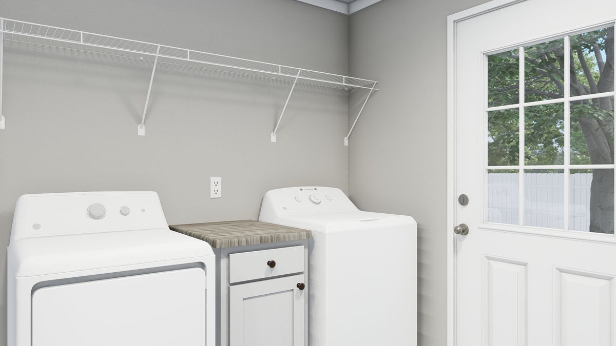 8b2b1900-5202-4346-b0b9-2f976b8f79fd A rendering of a laundry room with a washer and dryer.