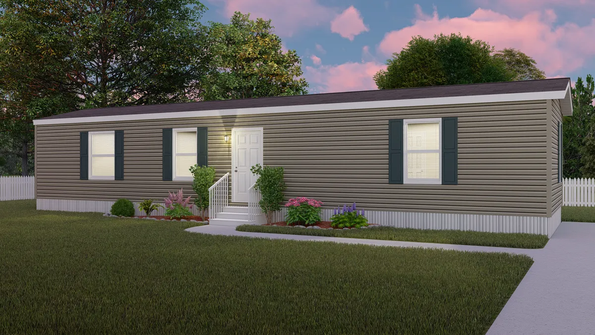 901ec820-ba5b-4636-8c69-4103be19db40 A rendering of a mobile home at dusk.