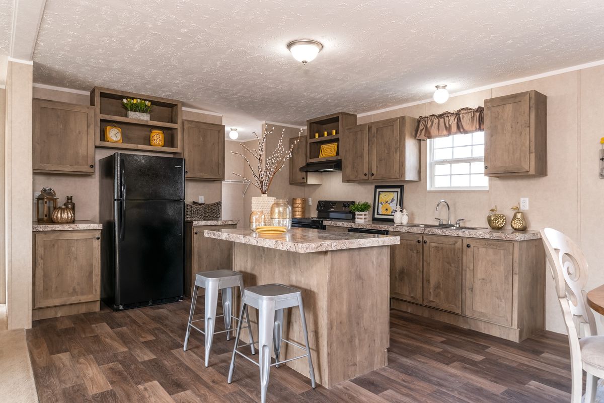 mobile home, wood floors