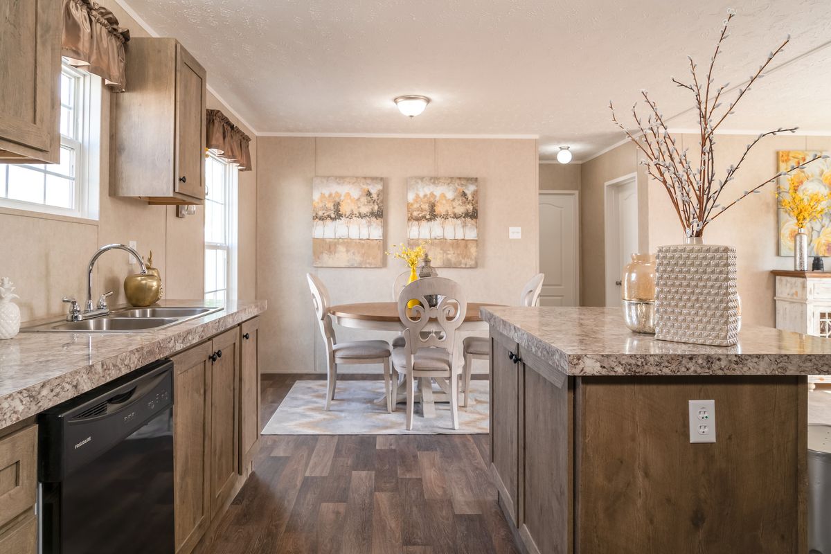 mobile home, hardwood floors