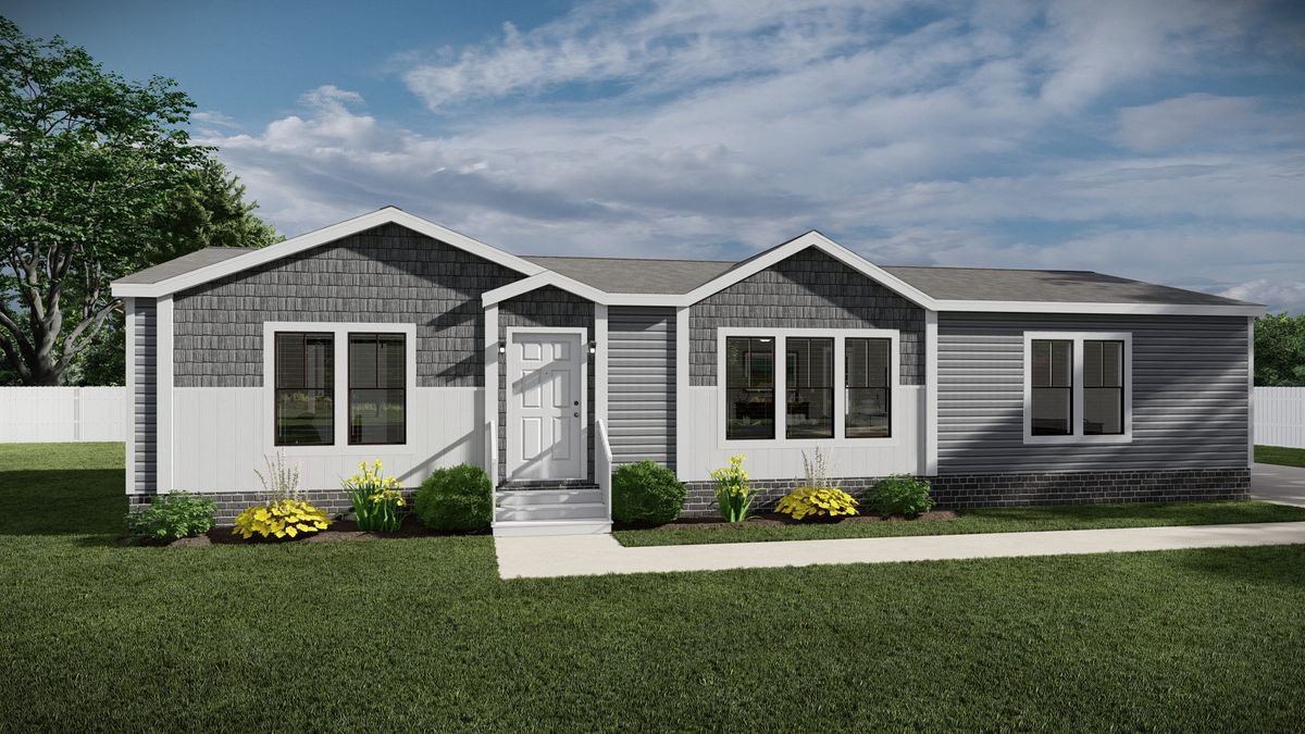 b618ad01-92fc-4971-bcd1-35546046980f A rendering of a gray mobile home.