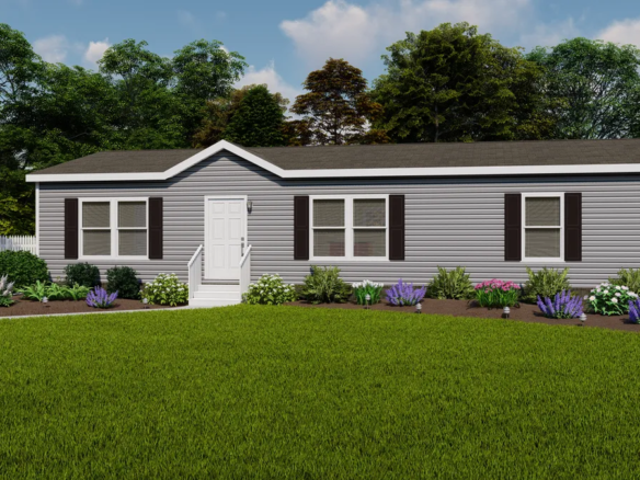 mobile home, landscaping.