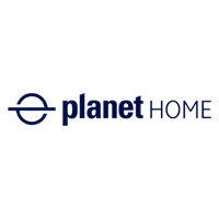 Logo of Planet Home featuring a stylized planet icon with a ring, followed by the text "planet HOME" in bold, dark blue letters on a white background—symbolizing expertise in mobile home financing.