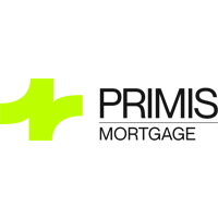 Primis Mortgage logo with a bright yellow geometric symbol on the left and “PRIMIS MORTGAGE” in black text on the right, reflecting their expertise in mobile home financing.